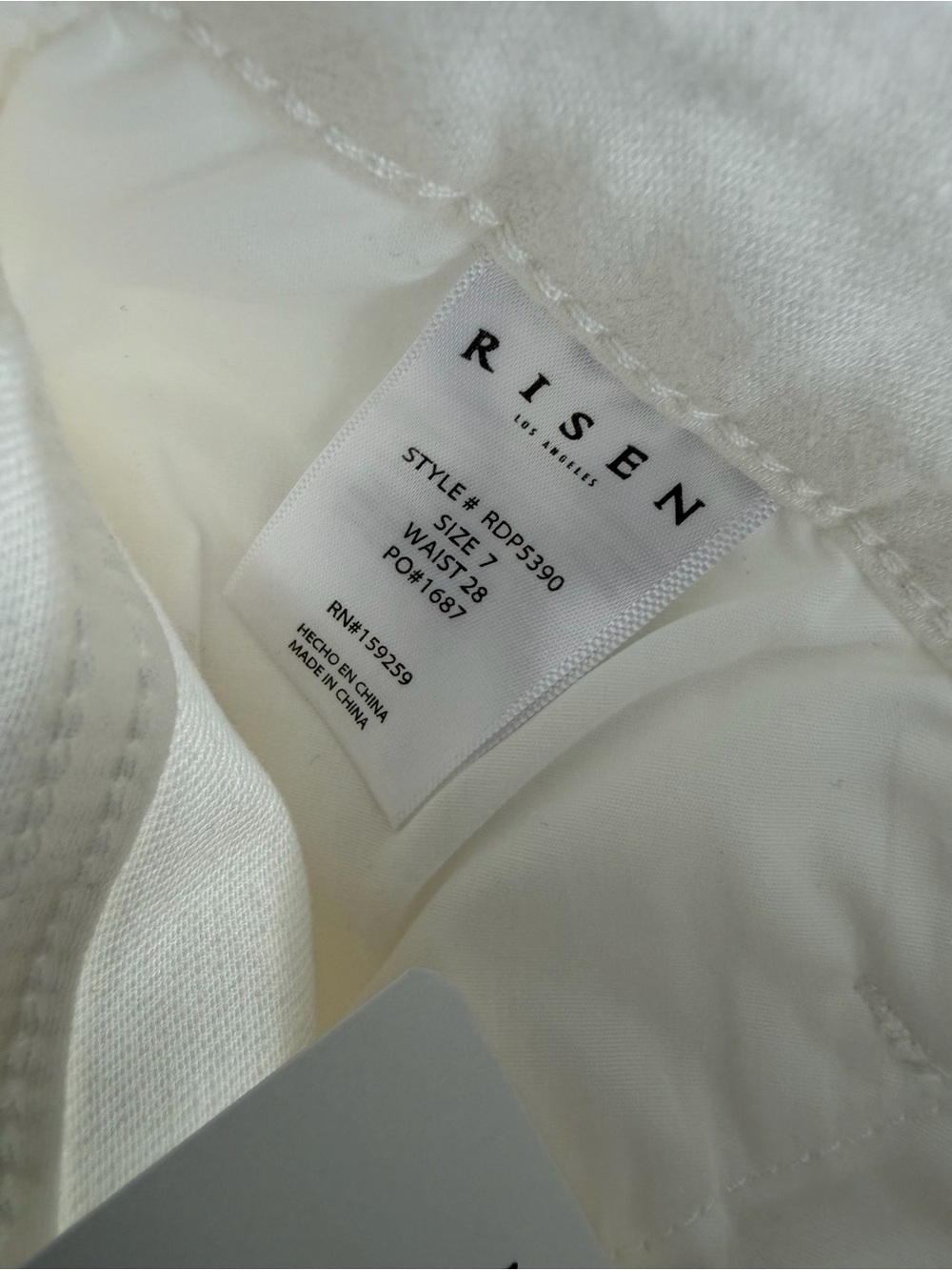 Risen High Waisted Flare Jeans White size 7 - Picture 6 of 10